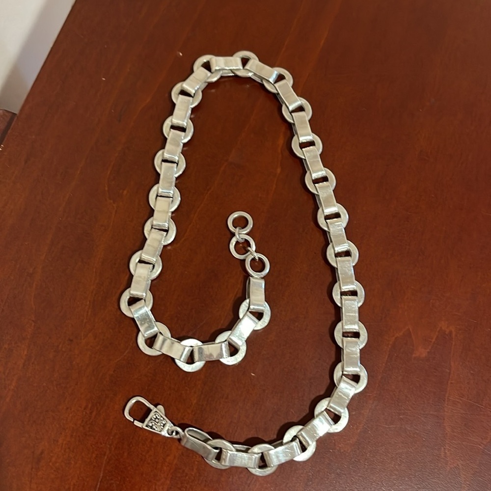 Sterling Silver Link Necklace w/Scrollwork & Granulation *Price Firm* - Picture 8 of 12